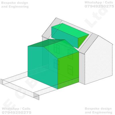 Erection of a two-storey rear extension with a pitched roof and construction of a rear dormer roof extension.