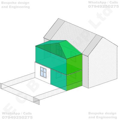 Erection of a first-floor rear extension above the existing single-storey rear projection, incorporating the construction of a new pitched roof connecting to the existing main roof, together with an adjoining single-storey rear infill extension, to provide additional ground-floor and first-floor residential accommodation, including associated structural alterations, modifications to the rear elevations and internal reconfiguration of the dwellinghouse