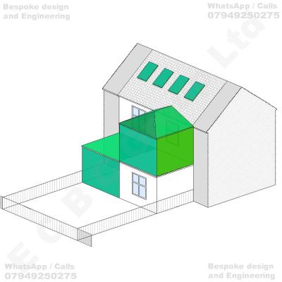 Erection of a part single-storey and part two-storey rear extension, comprising a single-storey flat-roofed infill extension adjoining the existing rear projection and a pitched-roof first-floor extension above the existing single-storey rear structure, together with conversion of the existing loft space to provide habitable accommodation, including the installation of four rooflights within the rear roof slope and associated internal and external alterations to the dwellinghouse