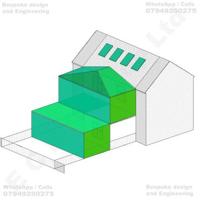 Erection of a part single-storey and part two-storey rear extension, comprising an enlarged L-shaped single-storey rear extension with a flat roof, incorporating a side-return infill and additional rearward projection, together with the construction of an enlarged first-floor rear extension extending across the rear of the dwellinghouse and incorporating a new pitched roof, and conversion of the existing loft space to provide habitable accommodation, including the installation of four rooflights within the rear roof slope and associated alterations to the existing roof structure, internal layout and external elevations of the dwellinghouse